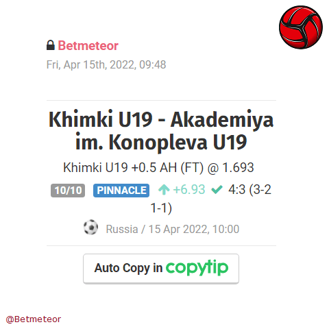 Soccer predictions | Khimki U19 - Konoplev Academy U19